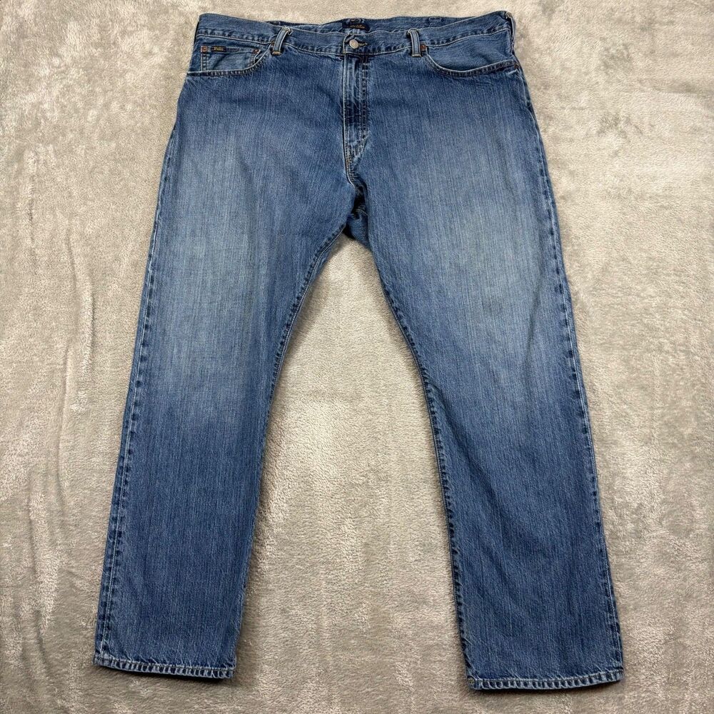 Polo Ralph Lauren Jeans Men's 42x32 Blue Denim Hampton Relaxed Straight Casual